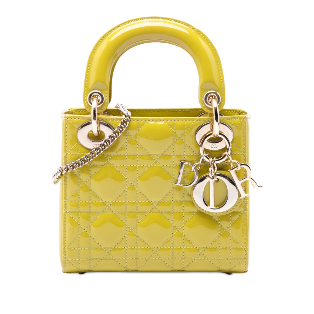 Pre-Loved Dior Mini Patent Cannage Lady Dior